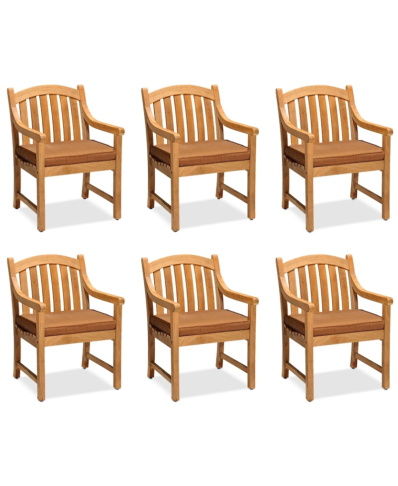 Set of Bristol Teak Outdoor Dining Chairs
