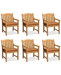 Set of Bristol Teak Outdoor Dining Chairs