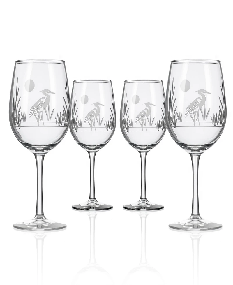 Rolf Glass Heron White Wine Glass 12oz- Set of 4 Glasses