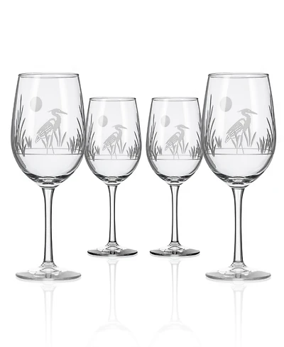 Rolf Glass Heron White Wine Glass 12oz- Set of 4 Glasses