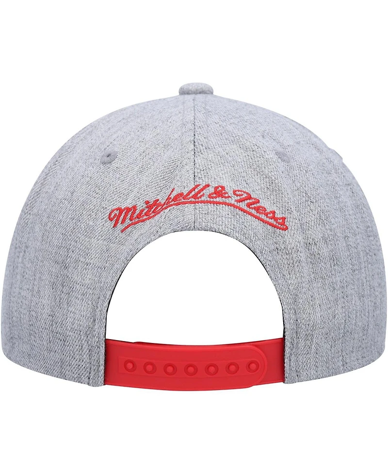 Men's Mitchell & Ness Heather Gray Portland Trail Blazers Hardwood Classics 2.0 Snapback Hat