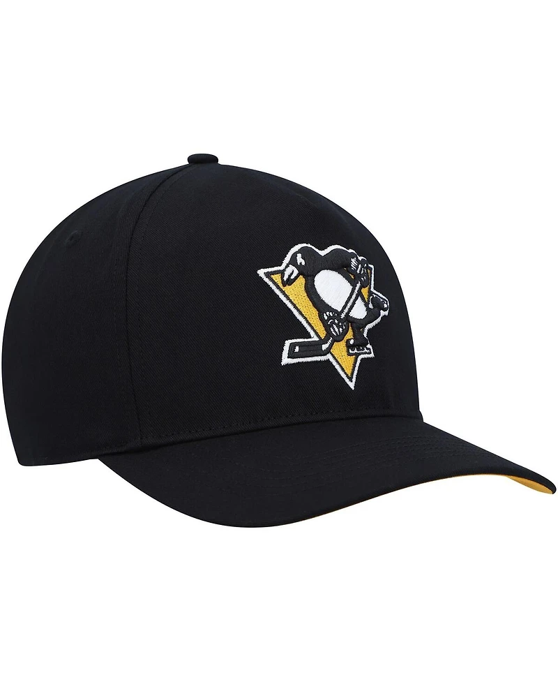Men's '47 Brand Black Pittsburgh Penguins Primary Hitch Snapback Hat