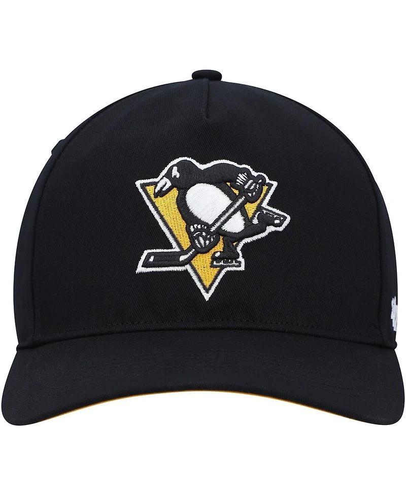Men's '47 Brand Black Pittsburgh Penguins Primary Hitch Snapback Hat