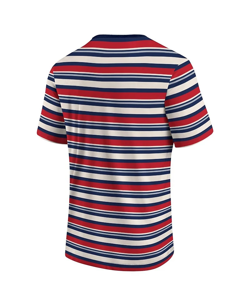Men's Fanatics Red New England Revolution Shot Clock Stripe T-shirt