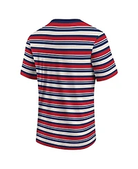 Men's Fanatics Red New England Revolution Shot Clock Stripe T-shirt