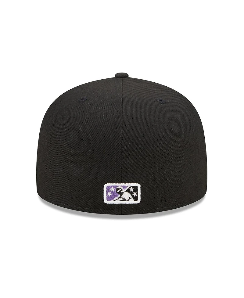 Men's New Era Black Winston-Salem Dash Marvel x Minor League 59FIFTY Fitted Hat