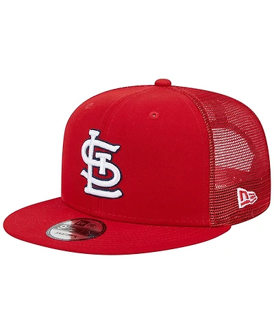 Men's New Era Red St. Louis Cardinals Team Color Trucker 9FIFTY Snapback Hat