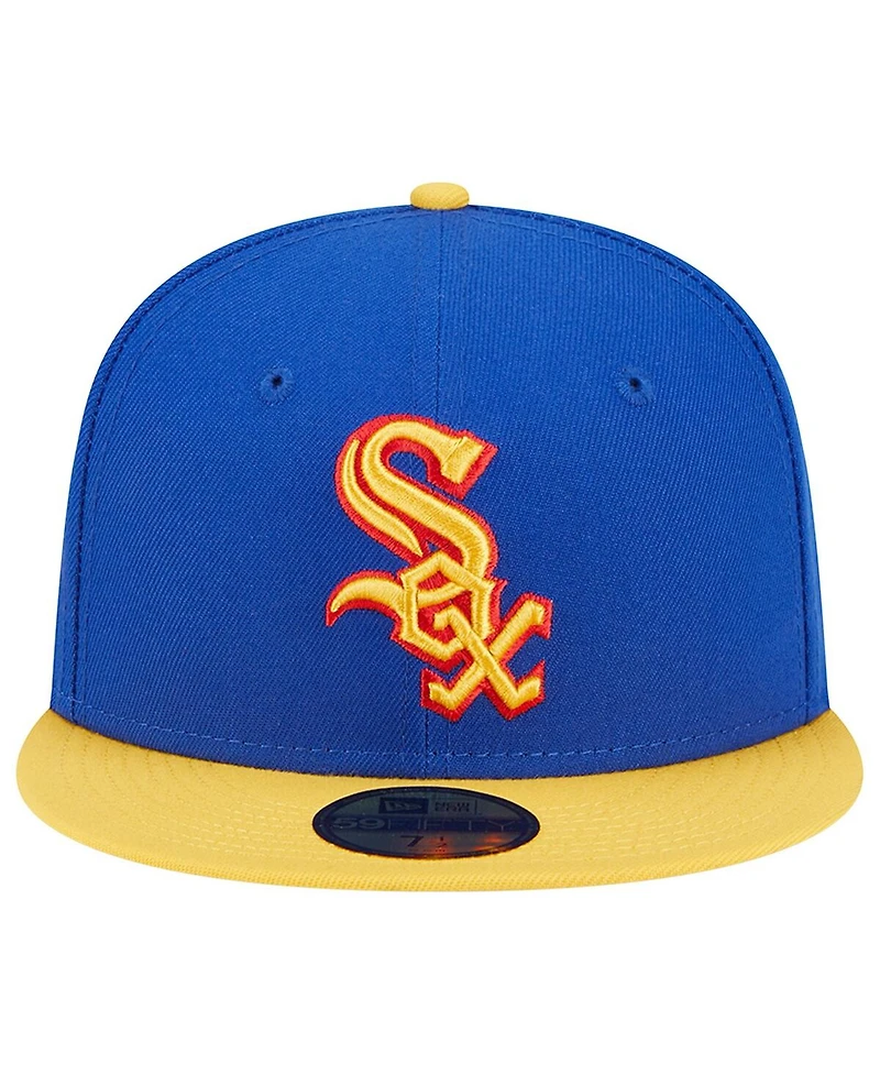 Men's New Era Royal, Yellow Chicago White Sox Empire 59FIFTY Fitted Hat