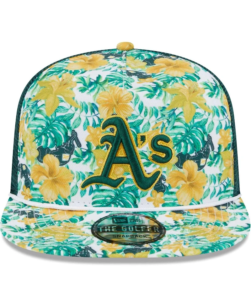 Men's New Era Oakland Athletics Tropic Floral Golfer Snapback Hat