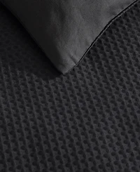 Vera Wang Waffle Pique Cotton 3 Piece Comforter Set, King