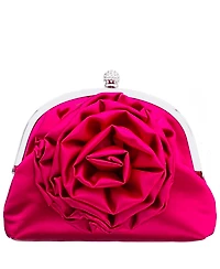 Nina Flower Embellished Frame Crossbody Clutch