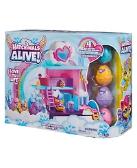 Hatchimals Alive Hatchi-Nursery Playset with 4 Mini Figures in Self-Hatching Eggs