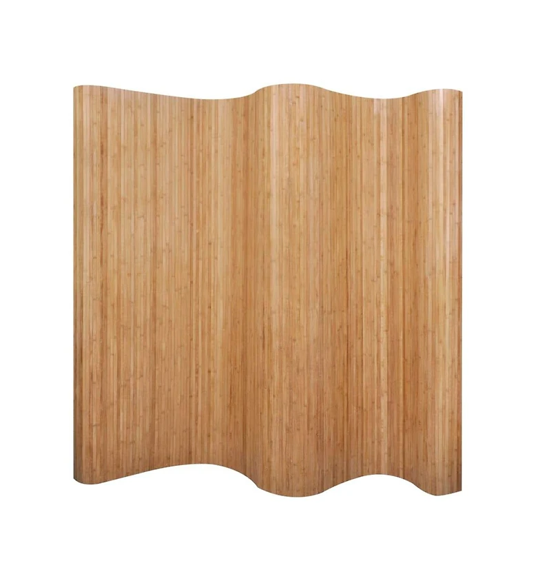 vidaXL Room Divider Bamboo Natural 98.4"x65"