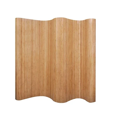 vidaXL Room Divider Bamboo Natural 98.4"x65"