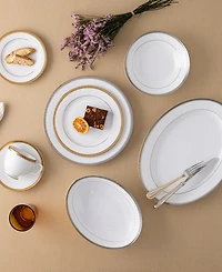 Noritake Charlotta Platinum Oval Vegetable Bowl, 32 oz