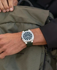 Alpina Men's Swiss Automatic Alpiner Green Rubber Strap Watch 41mm