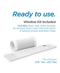 Black+Decker 5,000 Btu Sacc/Cec (8,000 Btu Ashrae) Portable Air Conditioner with Remote Control, White