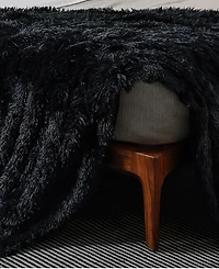 Cheer Collection Soft and Fuzzy Reversible Shaggy Throw, 60" x 70"