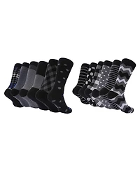 Men's Smooth Dress Crew Socks 12 Pack