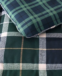 Closeout! Nautica North Sail Plaid Brushed Microfiber 3 Piece Comforter Set