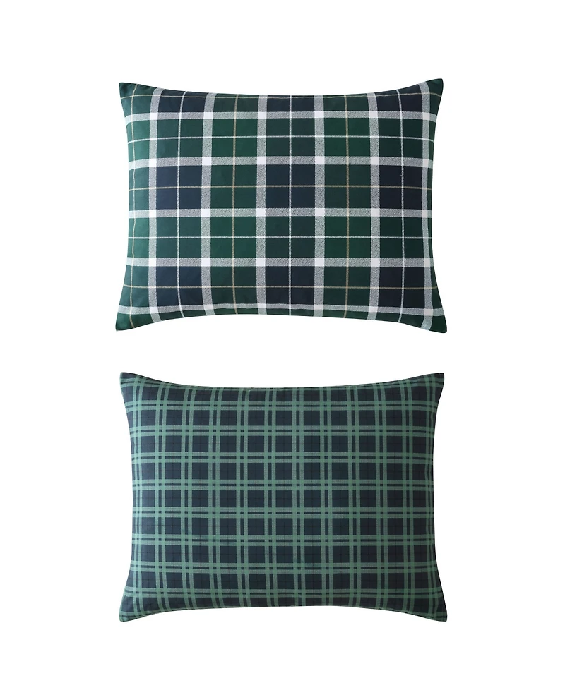 Closeout! Nautica North Sail Plaid Brushed Microfiber 3 Piece Comforter Set, King