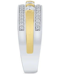 Men's Diamond Openwork Band (1 ct. t.w.) in 10k Two-Tone Gold