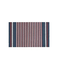 Nautica Polyvinyl Chloride Loop Utility Indoor or Outdoor Striped Mat