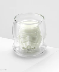 JoyJolt Star Wars Stormtrooper 3D Helmet Double Wall Drinking Glass 6.5 Oz