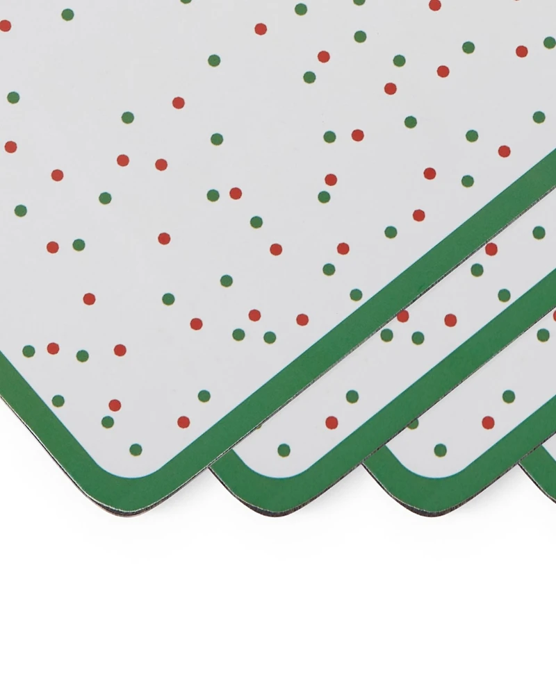 Spode Christmas Tree Polka Dot Large Placemats, Set of 4