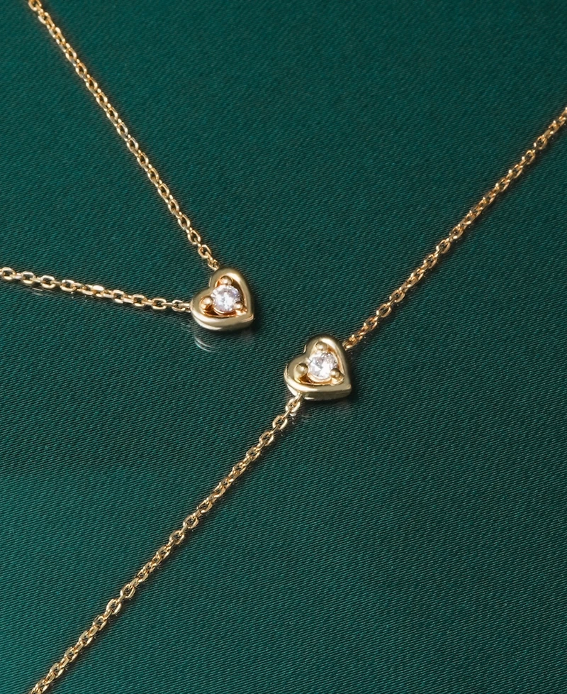 Audrey by Aurate Diamond Heart 18" Pendant Necklace (1/10 ct. t.w.) in Gold Vermeil, Created for Macy's