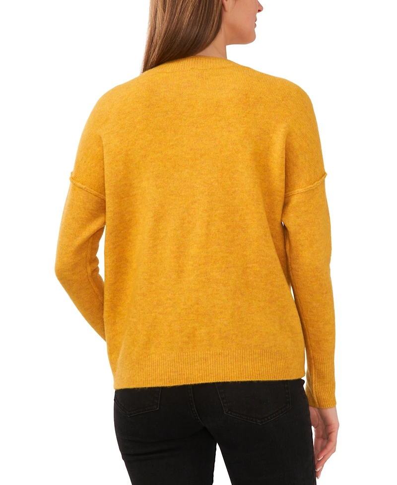 Vince Camuto Women's Cozy Crewneck Long-Sleeve Extend-Shoulder Sweater