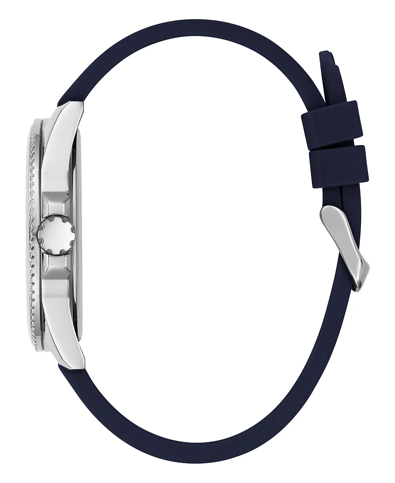 Guess Men's Analog Navy Silicone Watch 44mm