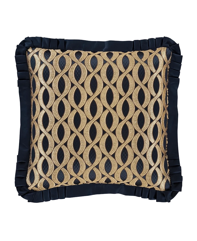 J Queen New York Biagio Square Embellished Decorative Pillow, 20" x 20"
