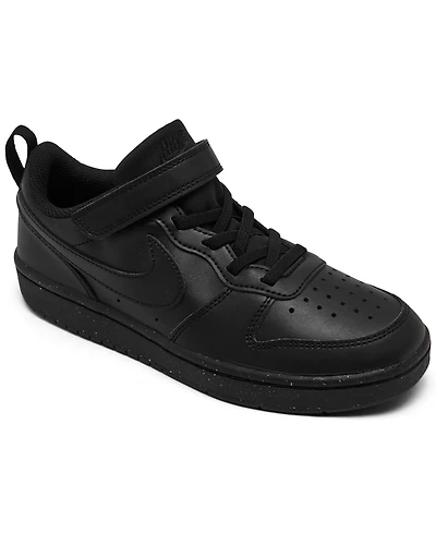 Nike Little Kids Court Borough Low Recraft Adjustable Strap Casual Sneakers From Finish Line