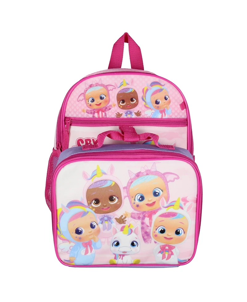 Cry Babies Magic Tears Characters Unicorn 3 Pc Backpack Lunchbox Pencil Pouch