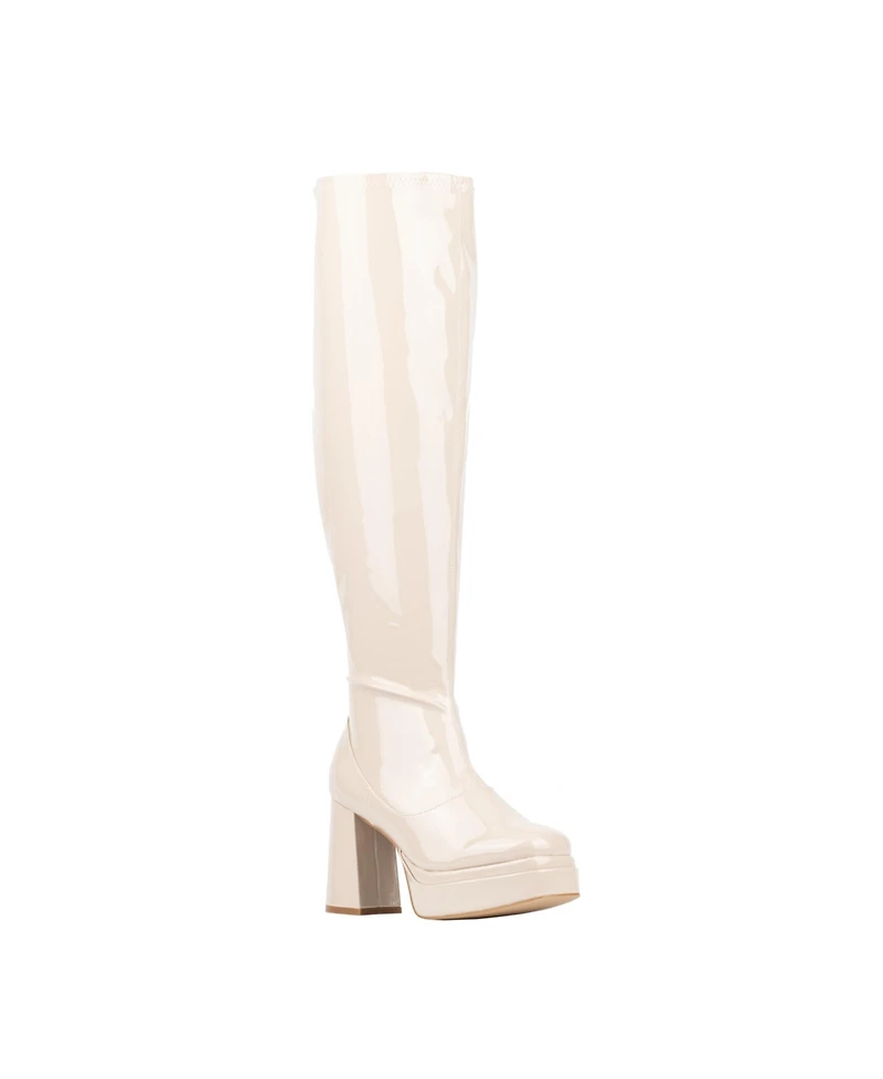 Fashion To Figure Women's Manica Thigh High Platform Boot- Wide Width
