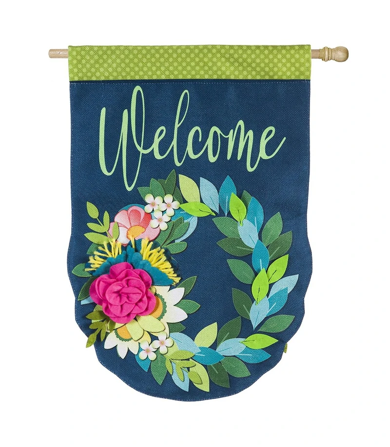 Evergreen Flower Garden Burlap House Flag 28 x 44 Inches Outdoor Decor for Homes and Gardens