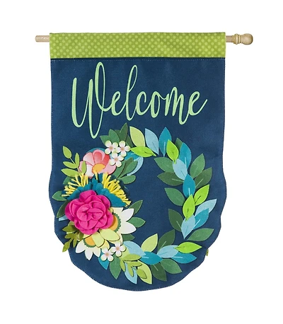 Evergreen Flower Garden Burlap House Flag 28 x 44 Inches Outdoor Decor for Homes and Gardens