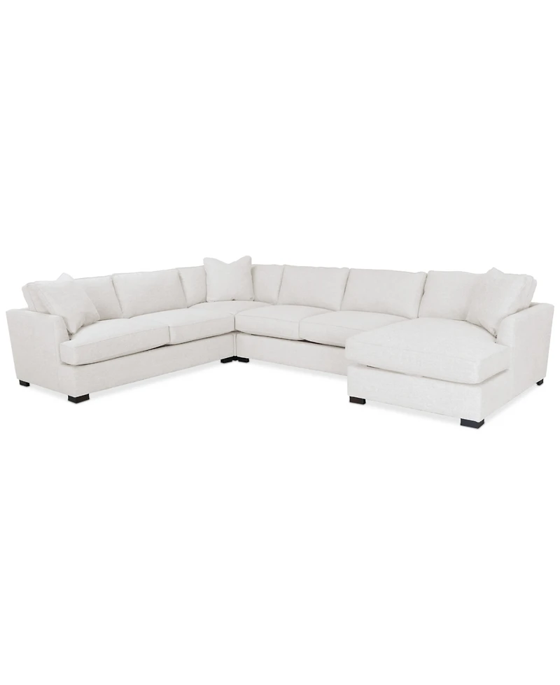 Nightford 148" 4-Pc. Fabric Chaise Sectional, Created for Macy's