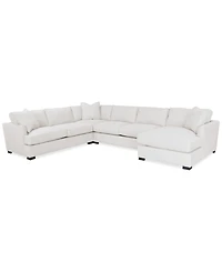 Nightford 148" 4-Pc. Fabric Chaise Sectional, Created for Macy's