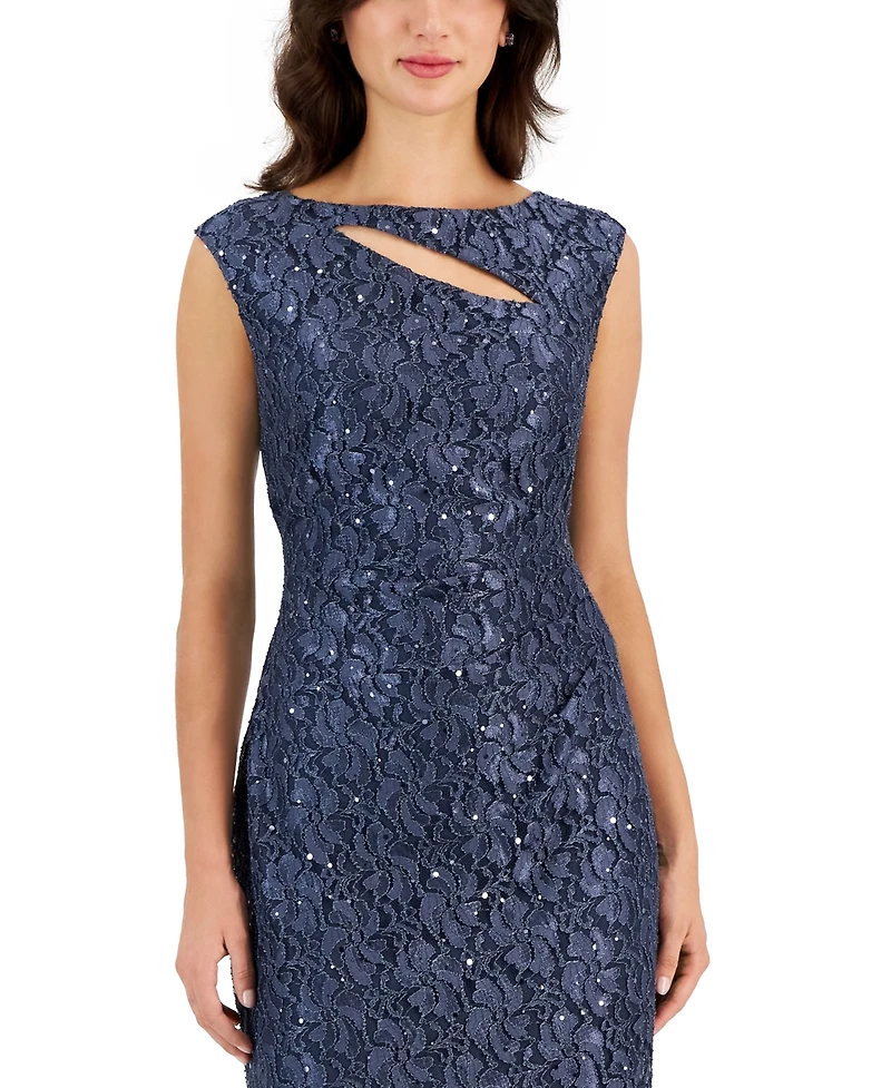 Connected Women's Sequined-Lace Sheath Dress