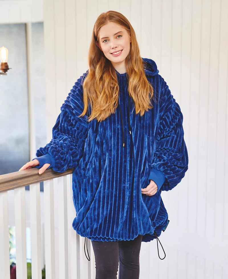 Nestl Oversized Wearable Reversible Color Adult Blanket, 38" x 54"