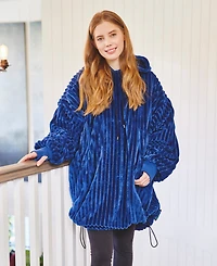 Nestl Oversized Wearable Reversible Color Adult Blanket, 38" x 54"