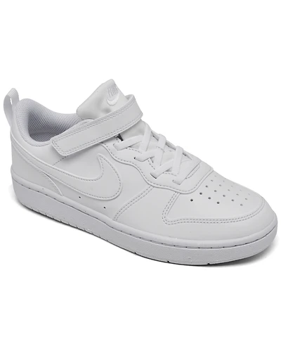 Nike Little Kids Court Borough Low Recraft Adjustable Strap Casual Sneakers From Finish Line