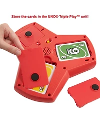 Uno Triple Play Card Game, Game for Family Night, Lights and Sounds