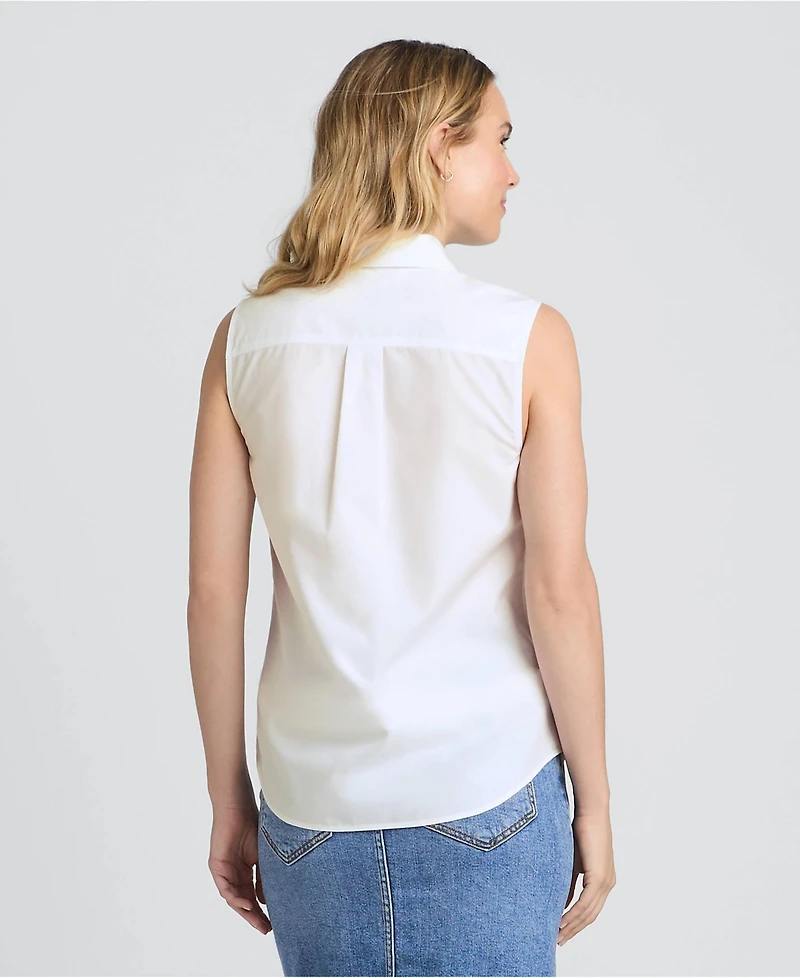 Lands' End Women's No Iron Sleeveless Shirt