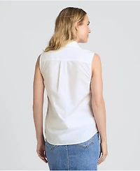 Lands' End Women's No Iron Sleeveless Shirt