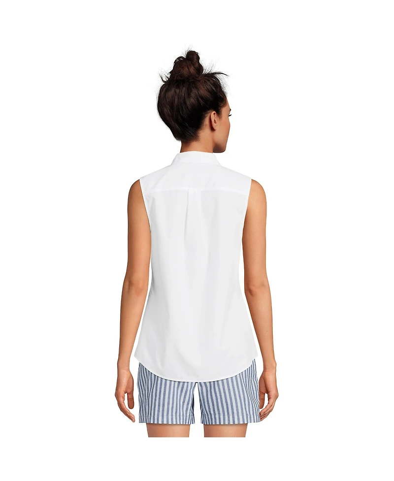 Lands' End Women's No Iron Sleeveless Shirt