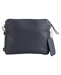 Mancini Pebbled Collection Valerie Leather Mini Crossbody Bag
