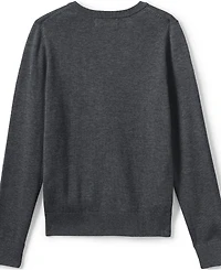 Lands' End Boys School Uniform Cotton Modal Fine Gauge V-neck Sweater